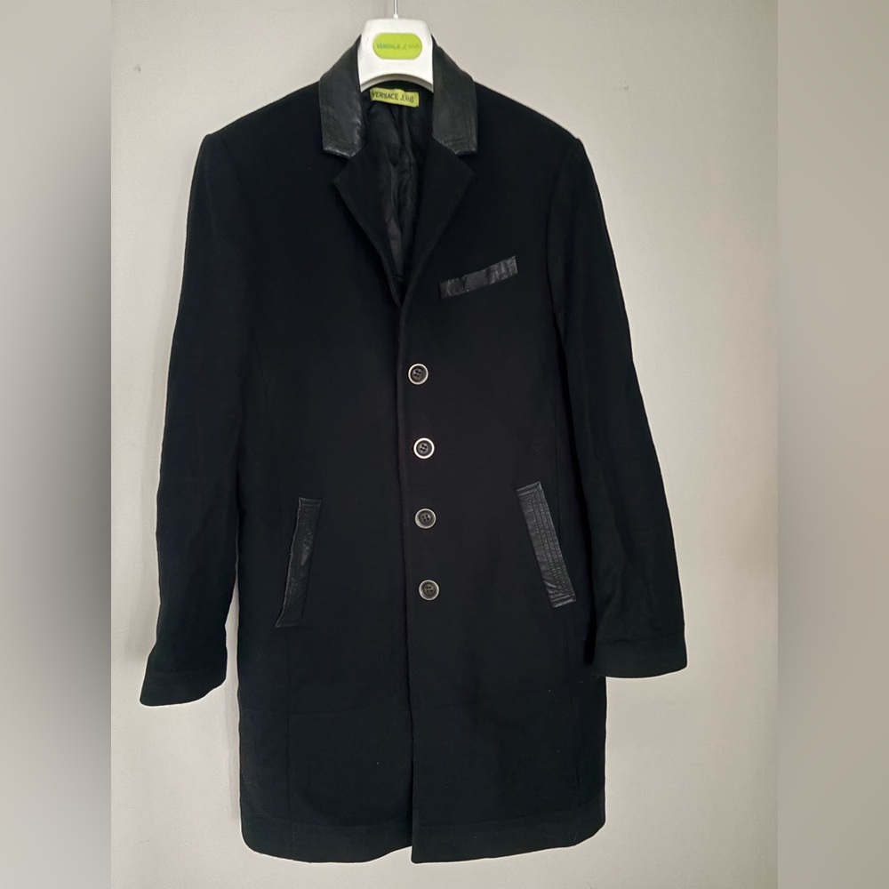 Versace Jeans Men's Black Coat size 52 IT